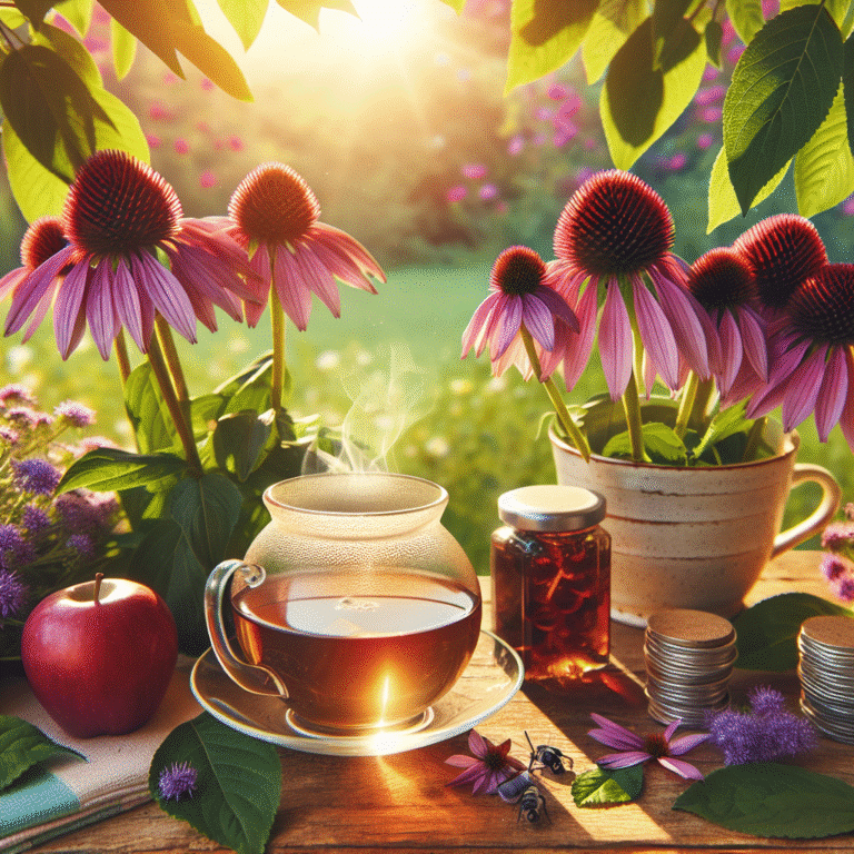 chá funcional de equinácea para saúde