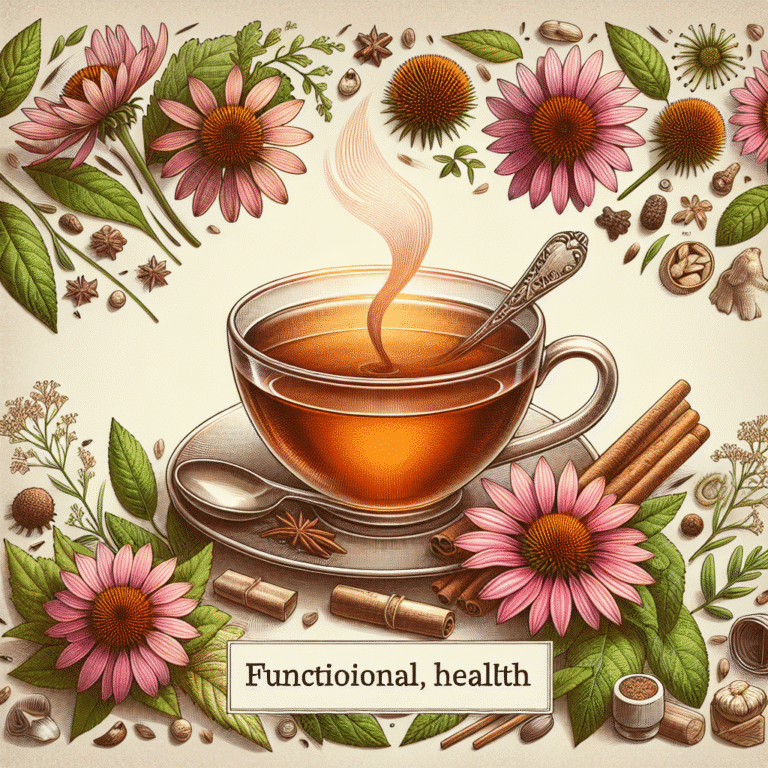 chá funcional de equinácea para saúde
