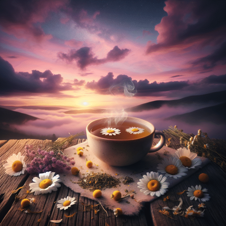 chá de camomila para noites tranquilas