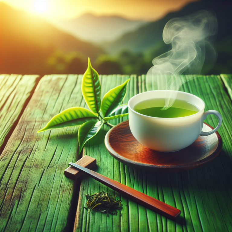 chá verde para disposição diária