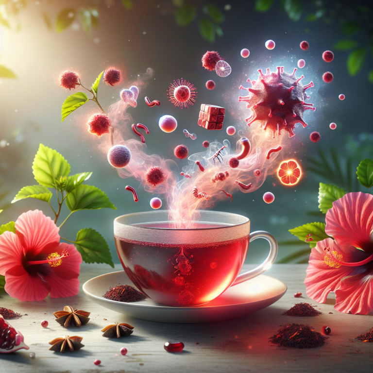 benefícios do chá de hibisco na imunidade e antioxidantes