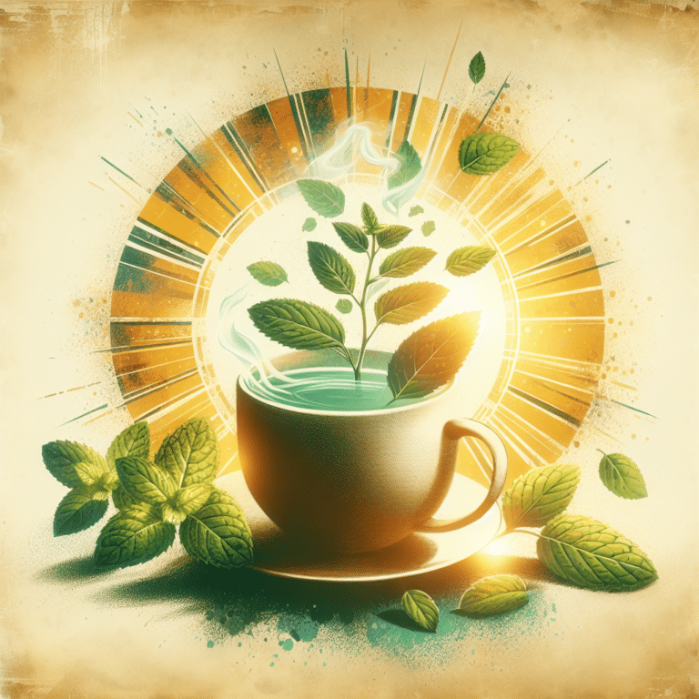 chá funcional de hortelã para disposição